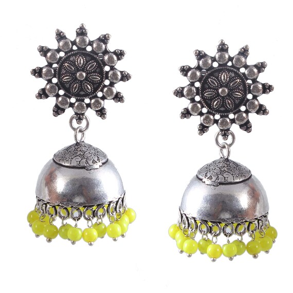 Jhumki Black Antique Silver Jhumka Earrings Fashion Jewelry, Size: Fancy at  Rs 299/pair in Jaipur