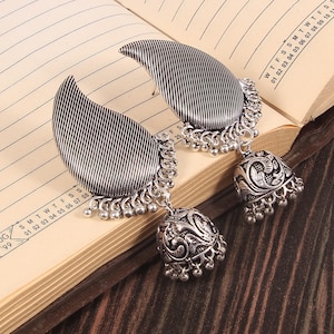 Oxidized Silver Plated  Unique Mango Design Jhumka Jhumki Earrings Jewelry for Women