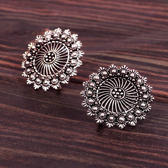 Oxidized earrings tops online