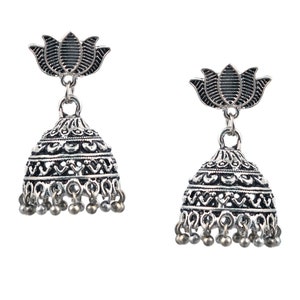 German Silver plated  Jhumka jhumki Ethnic Earrings women