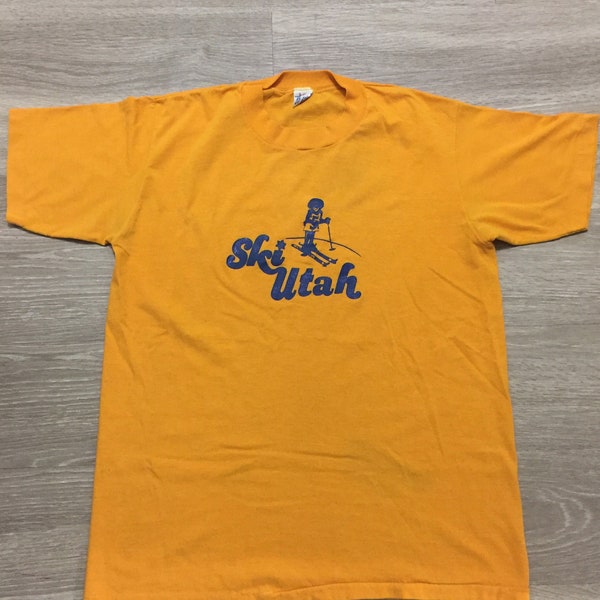 Vintage 80's Ski Utah Vintage T-Shirt Large