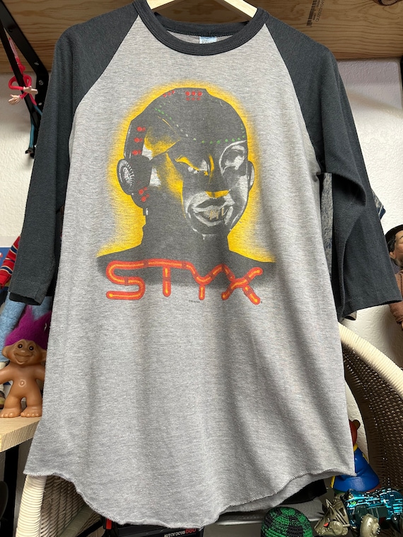 Vintage Styx 80’s Rock Raglan T-Shirt Medium