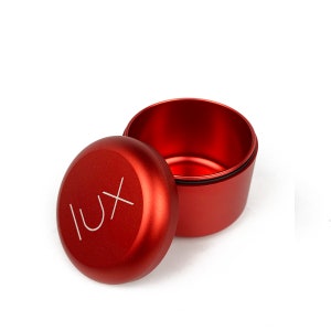 LUX Brand Stash Jar Storage Container | Red Aluminum Odor Smell-proof Water-proof Canna Stash