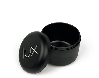 LUX Brand Stash Jar Storage Container | Black Aluminum Odor Smell-proof Water-proof Canna Stash