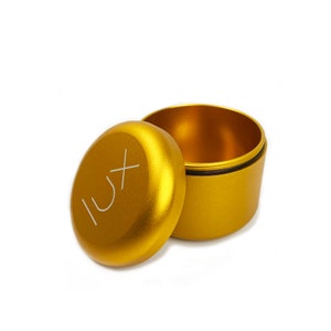 LUX Brand Stash Jar Storage Container | Gold Aluminum Odor Smell-proof Water-proof Canna Stash