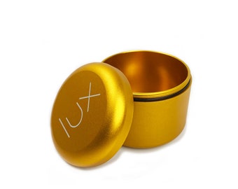 LUX Brand Stash Jar Storage Container | Gold Aluminum Odor Smell-proof Water-proof Canna Stash