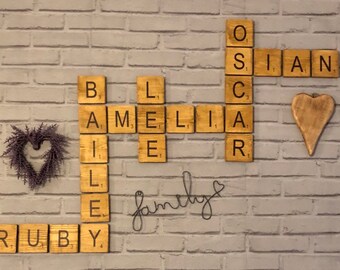 Large Giant Big Oversized Shabby Chic Scrabble Letters Tiles Home