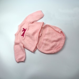 Modelli di maglia per set per neonati, 3-6 mesi, body per neonati, vestitini in lana per neonati, baby shower, neonato rosa, regalo per bambina