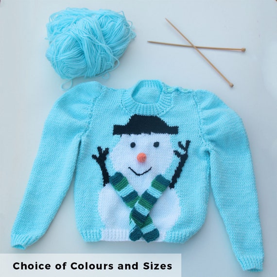 Childrens 2-6 years Xmas Button-Nose Reindeer Jumper Hat /& Mitts to Knit