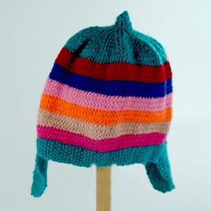 Mütze für Erwachsene, Mehrfarbige Strickmütze, Beanie, Wollmütze, Geschenk für Frauen, Geschenk für Mama,