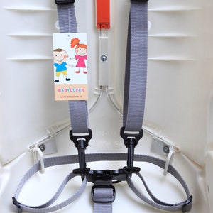 Chicco high chair 5-point safety belts, Brevi high chair replacement harness, Chicco high chair straps, safety harness for Brevy high chair.