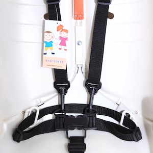 Chicco high chair 5-point safety belts, Brevi high chair replacement harness, Chicco high chair straps, safety harness for Brevy high chair.