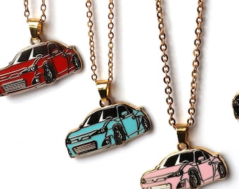 FRS GT86 BRZ Enamel Car Charm Necklace / JDM Accessories / Automotive