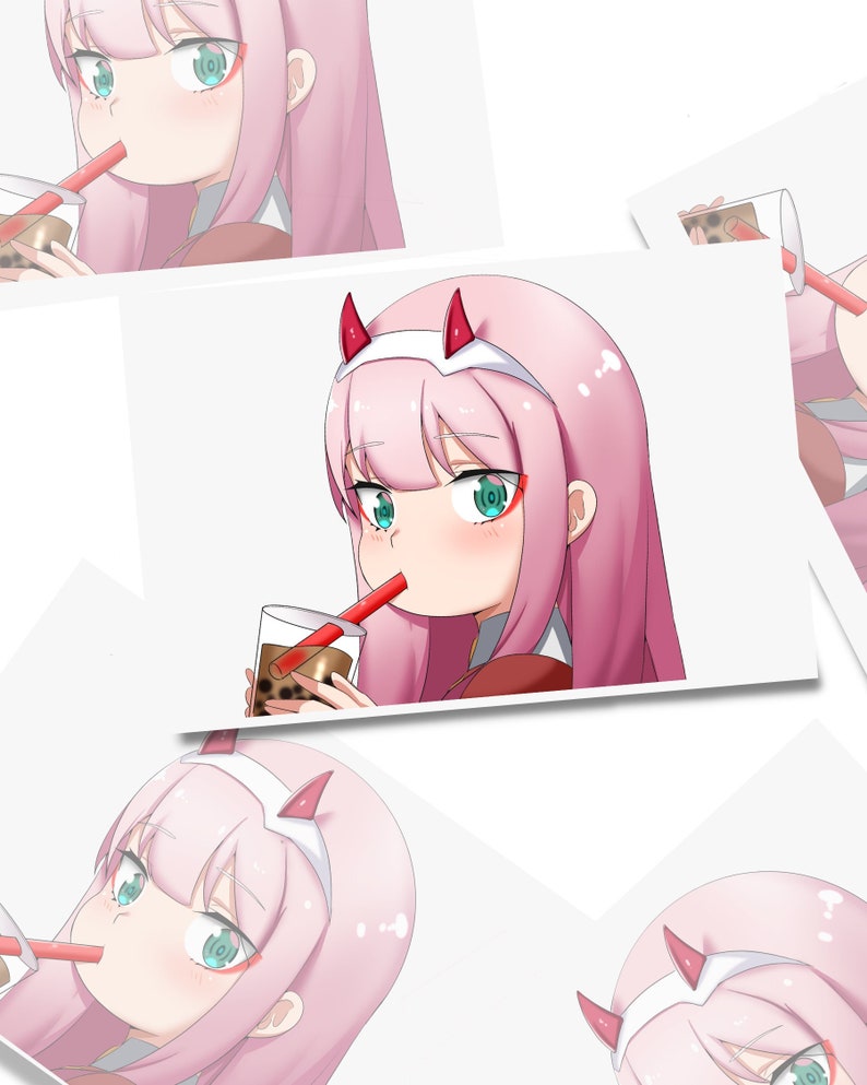 Devil Boba Devil Anime Girl Peeker Sticker - Boba Lover Car Decal - Etsy