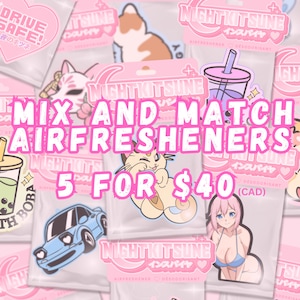 Mix n' match 5 for 40 - Air Freshener / Anime Girl / Cute / JDM / Car brand