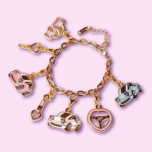 Customizable Miata Charm Bracelet READ DESCRIPTION , Enamel Charms , Car Girl Gifts , Car Accessories , JDM , Cute Car Accessories