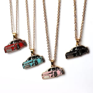 FRS GT86  BRZ Charm Necklace / enamel charms / Car girl gifts / Car accessories / JDM / Pink miata / purple miata /cute car accessories