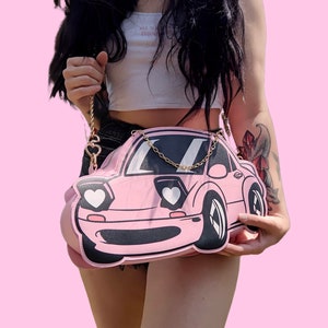 Miata Purse MX5 LARGE Pink Handbag / Jdm Car / Car Girl Gifts  / Ita Bag