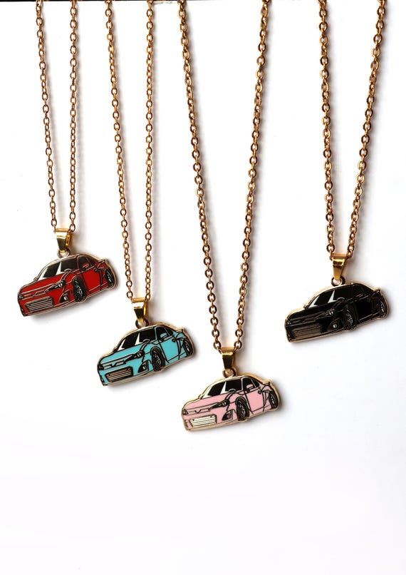 FRS GT86 BRZ Enamel Car Charm Necklace / JDM Accessories / Automotive