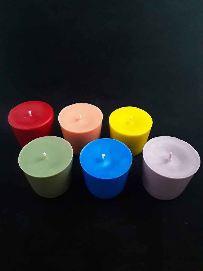 Rainbow Candle Votive Set Colored Custom Gift Scent Etsy