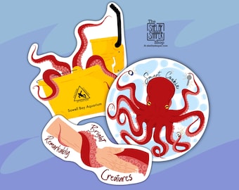 Remarkably Bright Creatures Inspired Stickers - Booktok - Modern Fantasy - Shelby Van Pelt
