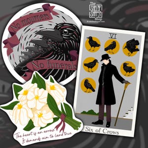 Boekstickers The Six of Crows - Booktok - Fantasy - Leigh Bardugo