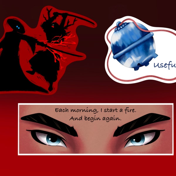 Blue Eye Samurai Sticker Sets - Netflix