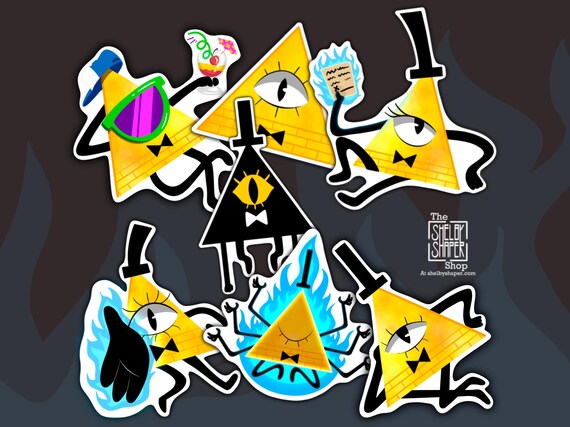 Bill Cipher Inspired Sticker Sets - Gravity Falls - Etsy Canada