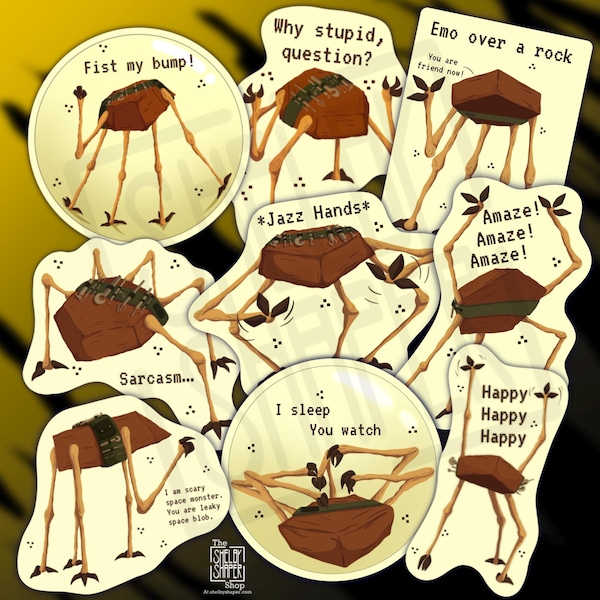 Project Hail Mary Inspired Rocky Stickers - Booktok - Sci-fi - Andy Weir