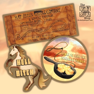 Ensemble d'autocollants inspirés de la colombe solitaire - Roman - Larry McMurtry - Western