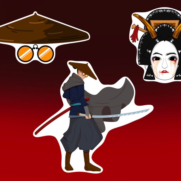 Blue Eye Samurai Mizu Sticker Sets - Netflix