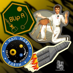 Op Project Hail Mary geïnspireerd missieembleem | Rocky & Ryland-stickers - Booktok - Sci-fi - Andy Weir