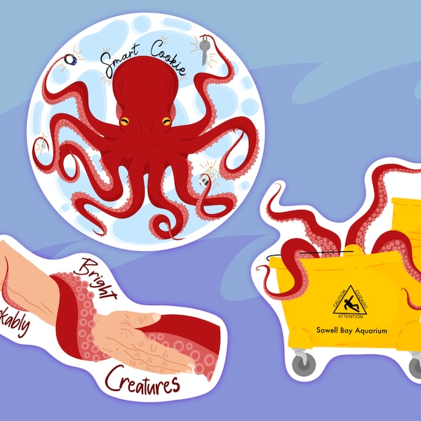 Remarkably Bright Creatures Marcellus Octopus Sticker Sets