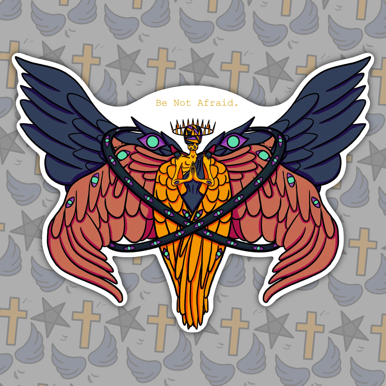 Biblically Accurate Angels be Not Afraid Sticker Etsy
