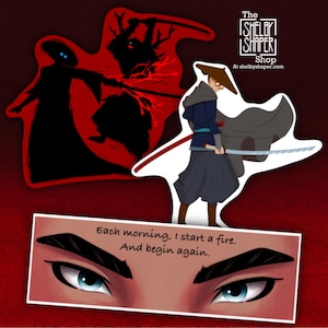 Von Blue Eye Samurai inspirierte Sticker Sets - Animation - Netflix