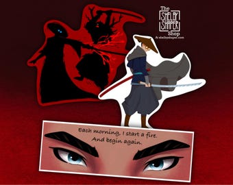 Blue Eye Samurai Inspired Sticker Sets - Animation - Netflix