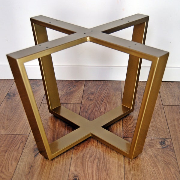 GOLD POWDER COATED Metal coffee table legs, modern table base, steel table legs, round table base, round table legs