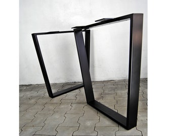 Set of trapezoid steel table base 71x71 cm, 28" WIDE x 28" HIGH powder coated, dining table legs, dining table base