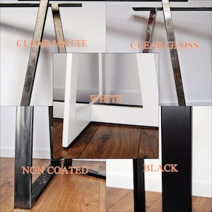 Metal coffee table legs, modern table base image 8