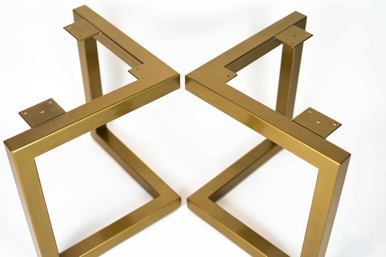 Gold Color Metal Coffee Table Legs Modern Table Base Etsy