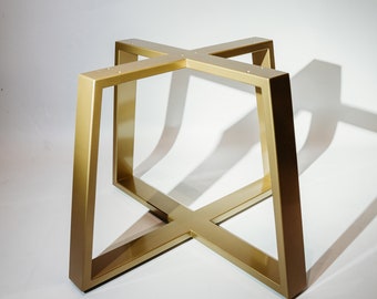 OLD GOLD Metal coffee table legs, modern table base, steel table legs, round table base, round table legs