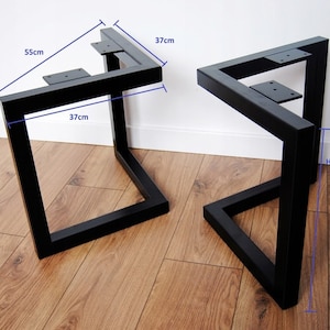 Metal coffee table legs, modern table base image 2