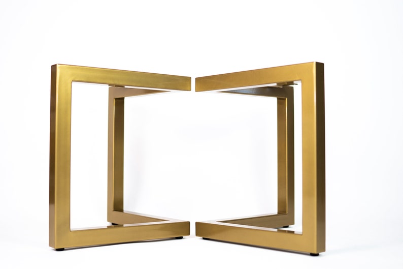 Gold Color Metal Coffee Table Legs Modern Table Base Etsy
