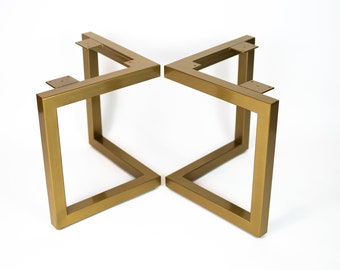Pieds de table basse en métal de couleur OLD Gold, base de table moderne