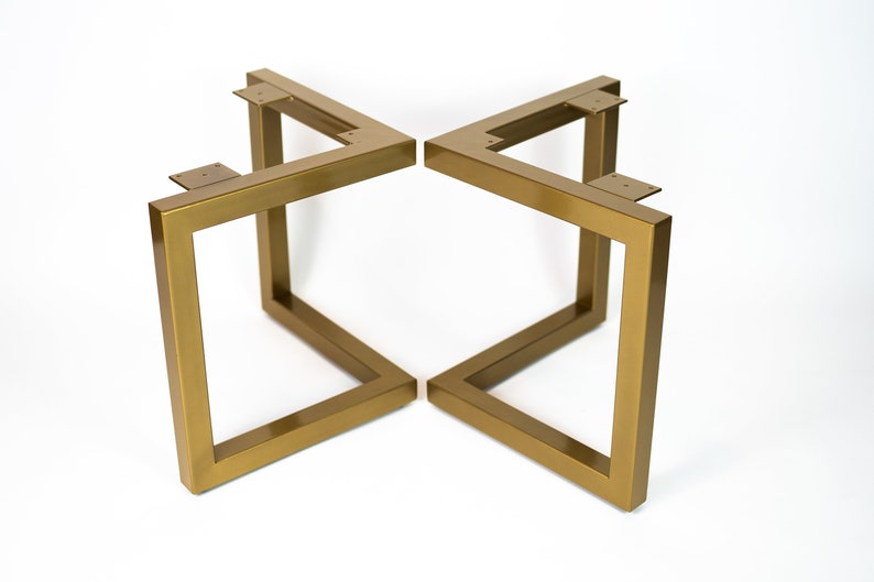 Gold Color Metal Coffee Table Legs Modern Table Base Etsy