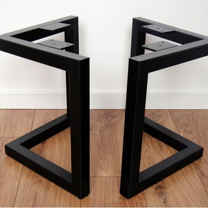 Metal coffee table legs, modern table base image 1