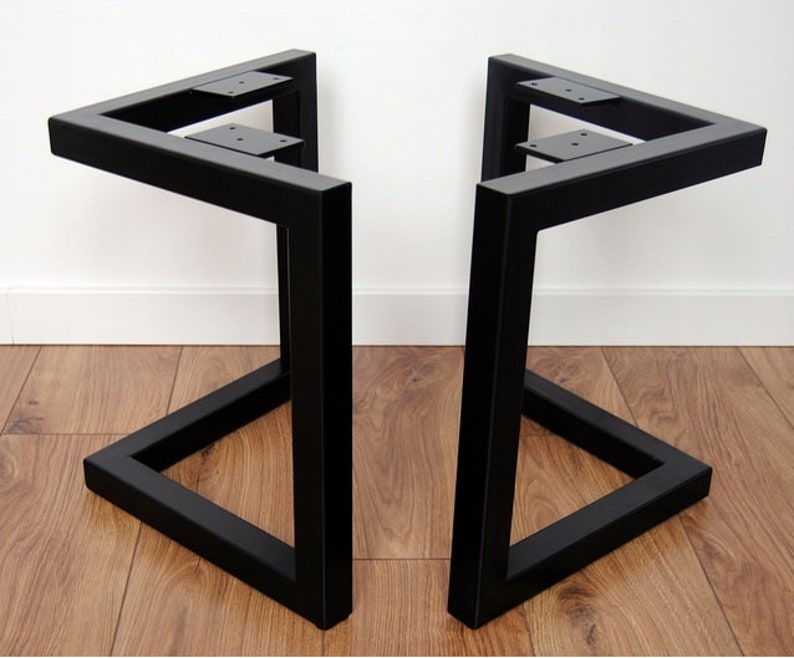 Metal coffee table legs, modern table base image 1