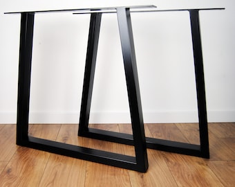 24 H SHIPPING !!!  trapezoid steel table base 75x72 cm , 29,5" WIDE x28" HIGH  powder coated