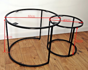 Set of 2 coffee table base, modern table base, steel table legs, round table base, round table legs