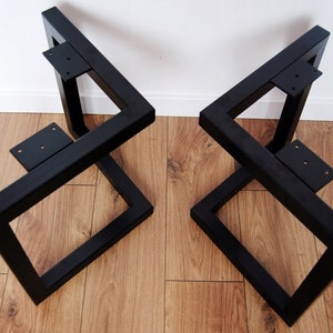 Metal coffee table legs, modern table base image 7